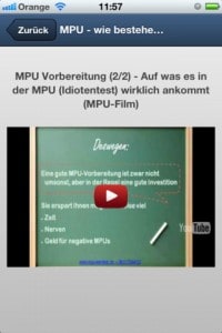 MPU App "MPU-Hilfe" - Screenshot 2
